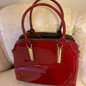 Red shoulder bag